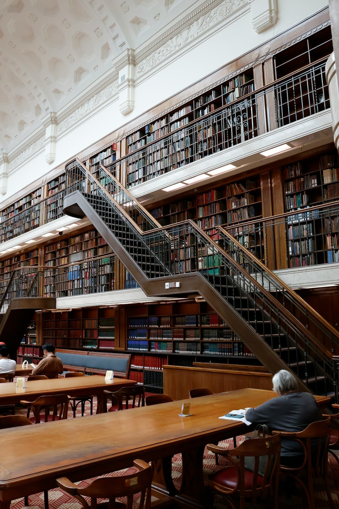 old library bookshelves interior