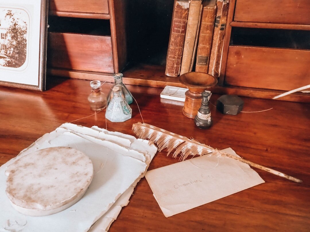 detective examining old letter