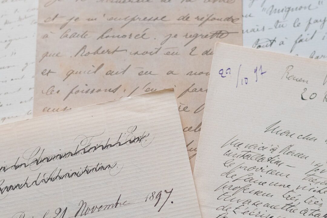 ancient handwritten letter